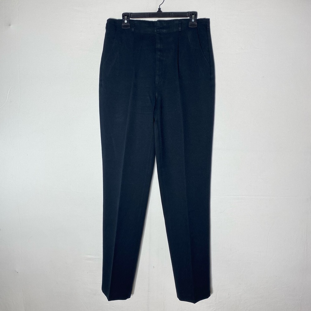Vintage 90s Seasons Black High Rise Pleated Front Trouser Pants 12